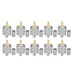 10*PL259 PL-259 UHF male plug pin Crimp for RG58 RG142 LMR195 Coaxial Cable
