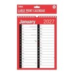 2027 A4 CALENDAR / PLANNER  - MONTH TO VIEW - LARGE PRINT  - SPIRAL BOUND