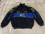 Unisex Adults F1 Team Racing Subaru Racing Jacket Embroidery Cotton Padded Black