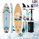 11 Ft Stand Up Paddle Board Surfboard Inflatable SUP Kayak Non Slip Surf Beach
