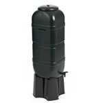 Plastic Water Butt Set with Stand, Filler, & Tap Strata Ward 100 Liter Slimline