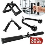 Multi Cable Machine Attachment Lat Pulldown Tricep Press Rowing V Bar Gym Gear