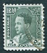 IRAQ 1934-8 5f grey-green SG176 used NG King Ghazi #C01