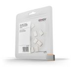 Lindy 40440 USB Type C Port Blockers – Pack of 10 Orange ABS Security Plugs