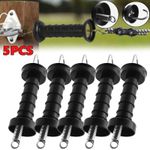5Pcs HEAVY DUTY GATE HANDLE Electric Fence Fencing Handles Spring Hook