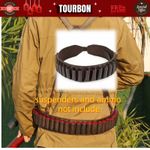 TOURBON Leather Bandoliers 12GA Ammo Belt Shotgun Cartridges Carry Case Shooting