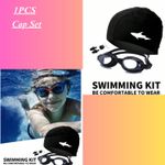 Swimming Goggles And Cap Set for Adult Men Women No Leaking Swim Goggle and Cap