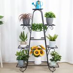 Wisfor 9-Tier Metal Plant Stand Garden Shelves Pot Holder Display Rack Storage