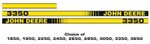John Deere 50 series Bonnet Sticker Kit. Decals. All Models Available.