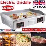 73cm Large Electric Griddle Countertop Hot Plate Grill Bacon Kitchen Commercial