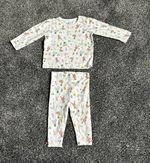 Mini Cuddles 2pc Baby Pyjama Set 6-9M Cotton Jersey Animal Print Long Sleeve
