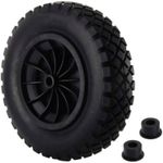 14" PU BLACK Heavy Duty Puncture Proof Solid 3.50-4.00/8 Wheelbarrow Wheel