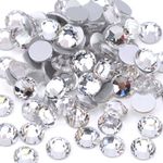 1440pcs Crystal GLASS Rhinestones Flat Back Gems for Nail Art Face Crafts Decor