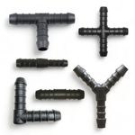 Plastic Hose Joiner - Silicone Pipe Mender Straight T-Piece Pipe Tap Tee Elbow