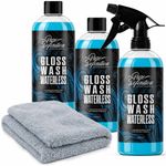Waterless Wash Car Wax Kit High Gloss Carnauba Detailing Showroom Cleaning Shine