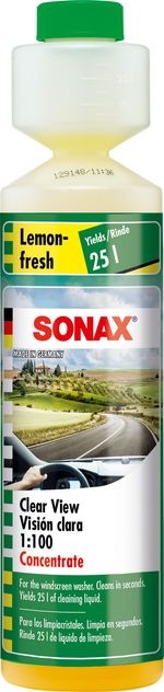 Sonax Clear View Lemon Fresh Screenwash 250ml - 1:100 Super Concentrated