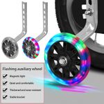 2pcs Universal Kids Bicycle LED Training Wheels Stabilisers 12-20Inch Bike Cycle