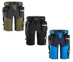 SNICKERS WORK SHORTS FLEXIWORK 6140 SOFTSHELL STRETCH HOLSTER POCKET SHORTS