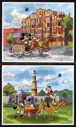 St. Vincent Grenadines 1989 Disney Indiapex '89 Sc#631-2 RARE Imperforate Proof