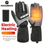 ROCKBROS Electric Heated Gloves Full Finger Touchscreen Outdoor Thermal Warm