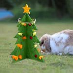 Hamster Rabbit Foraging Interactive Toys Christmas Tree Feeder Pet Feeding UK