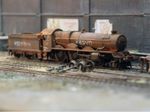 OO gauge locomotive: Scrapyard GWR King Class, heavily rusted.  Ref G6