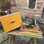 GRAIN 1950's hand cranked miniature sewing machine - Made in England - With Lid