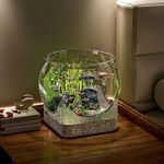 Transparent Round Fish Bowl Plastic Aquarium Goldfish Tank Home Decor Lightweigh