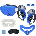 7Pcs Meta Quest 3S Accessories Set - Silicone Face Cover & Controller Protector