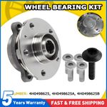 Front Hub Wheel Bearing & Bolts Kit 4H0498625 For Audi A4 A5 A6 A7 A8 Q5 2.0 TDI