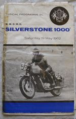 SILVERSTONE 19 May 1962 BMCRC Silverstone 1000 Official Programme