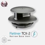 Flettner TCX-2 Van Wind Driven Rotating Roof Vent Narrow Base In BLACK Rotary
