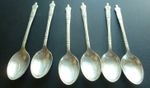 6 nickel 33 silver tea spoons