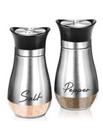 Pack of 2 Salt And Pepper Shakers Pots Dispensers Cruet Jars Set UK.