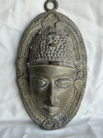 Vintage Benin Style Bronze Plaque / Face Mask
