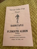 1977 BARNSTAPLE V PLYMOUTH ALBION DEVON CUP COLTS FINAL KNOCKOUT CLUB RUGBY VGC