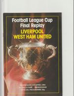 1981 League Cup Final REPLAY.Liverpool v West Ham United.