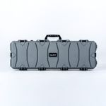 Large Wheeled Airsoft Rifle Hard Gun Case - Grey (Wave and pick and pluck)