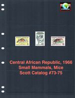 $3.75 Scott Value - 1966 CENTRAL AFRICAN REP. Mouse Wildlife CV MNH NH UMM