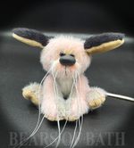 Floss a 3 inch Miniature Artist Puppy By Bears of Bath.