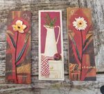 Set of 3 3D Floral Wall Plaques – Flowers & Jug – Rustic Kitchen Home Décor