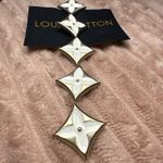 5 LOUIS VUITTON BUTTONS SQUARE/DIAMOND SHAPE  GOLD& WHITE ICONIC LV  FLOWER 23mm