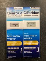 2 x CLEARBLUE PREGNANCY TEST HOW MANY WEEKS WITH INDICATOR EXP 12/26