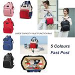 Large Mummy Baby Nappy Diaper Bag Backpack Mom Changing Travel Bag Multi use