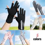 Summer Ice Silk Sunscreen Gloves Outdoor UV Resistant Cycling Glove Touch Screen
