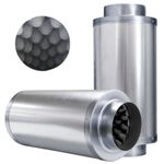 Metal Inline Duct Silencer 6" or 10" – Airflow Noise Reduction Ventilation HVAC