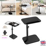 Adjustable C-Shaped Sofa Side End Table Coffee Laptop Table Living Room Bedroom