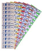 Bingo Tickets Bingo Books 7 Page Game  Tickets 12v Jumbo Bingo Books 12000 7G12V