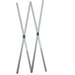 2 X Cross Bar 99cm Replacement Spare Part for Pop Up Gazebo – White