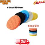 5Pcs Hex-Logic Buffing Polishing Pads for Car Buffer Polisher 6 Inch 150mm New